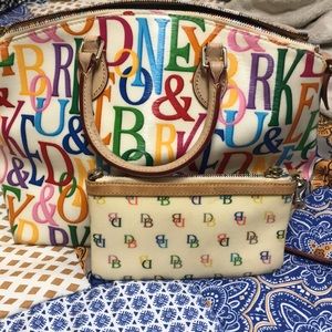 Dooney and Bourke Multicolor Satchel and wristlet